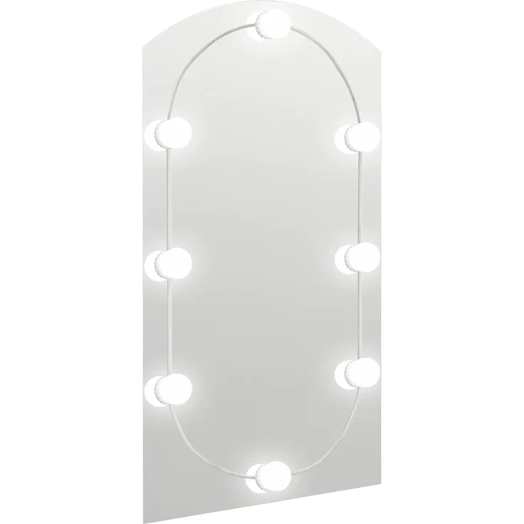 Spiegel, Wandspiegel mit LED-Leuchten 90x45 cm Glas Bogenförmig – Bild 2