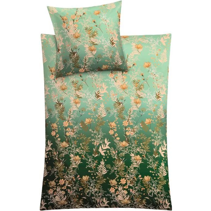 Kleine Wolke Bettwäsche Zahra, Mako-Satin, 2 teilig, mit floralem Print – Bild 4