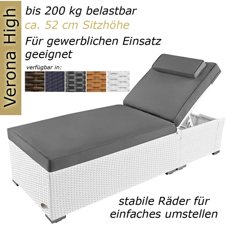 RS Trade Gartenliege Sonnenliege Verona High – Bild 2