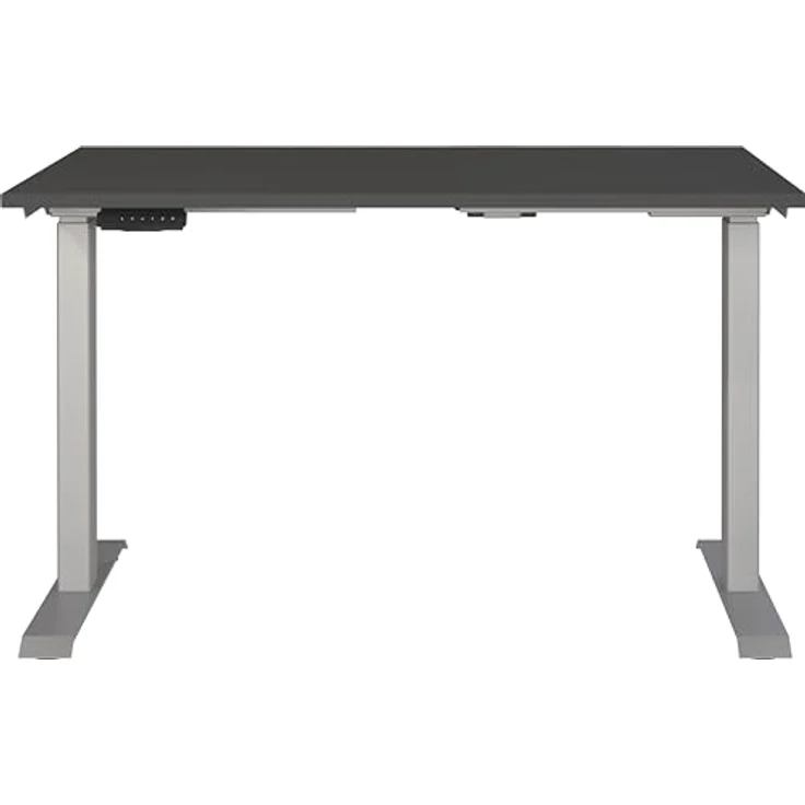 Germania Schreibtisch 7907-640, in Graphit/Silber, EL. höhenverstellb, 120 x 120 x 80 cm (BxHxT) – Bild 4