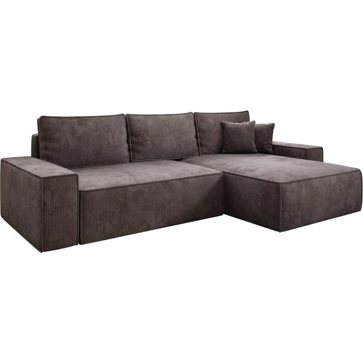 Luxusbetten24 Schlafsofa Designer Sofa Lunaro in Cord, mit Stauraum und Schlaffunktion – Bild 1