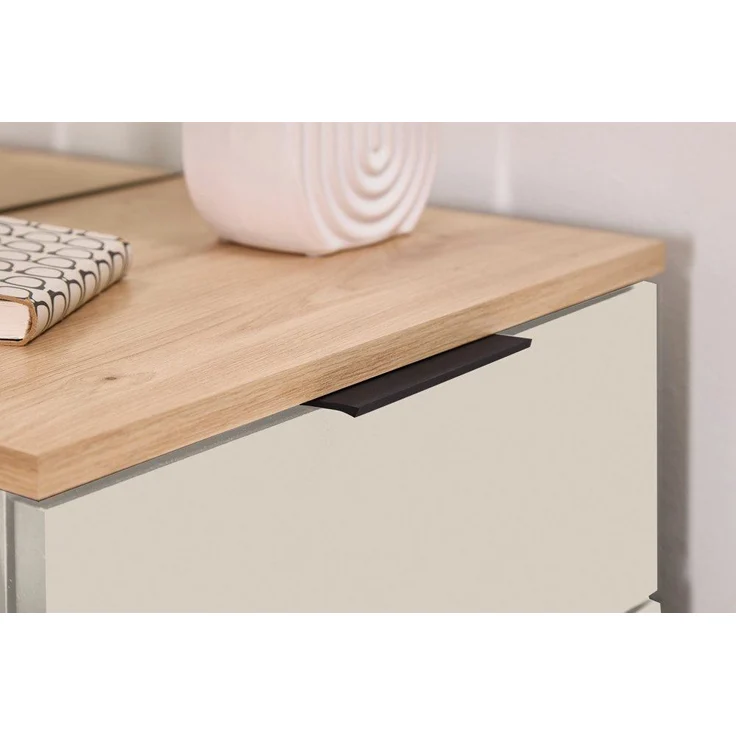 moebel-dich-auf Kompaktgarderobe EASY (Paneel + Bank + Spiegel + Schuhschrank, in 2 Farbvarianten, Lamellenoptik) 88 cm breit – Bild 3