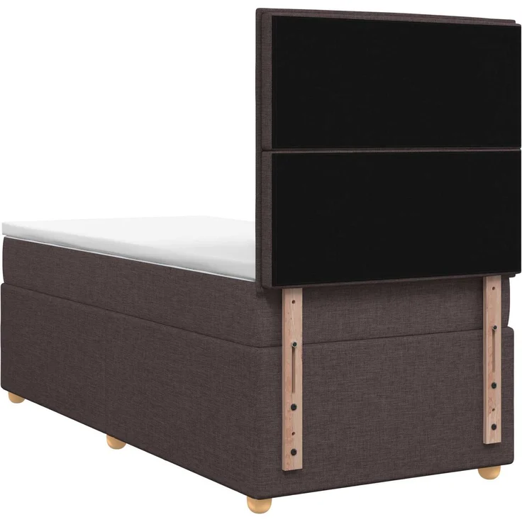vidaXL Boxspringbett mit Matratze Dunkelbraun 80 x 200 cm Stoff 3455213 – Bild 9
