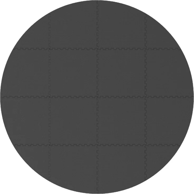 vidaXL Pool Bodenschutzmatte 16 stk. Ø 235 cm Rund EVA-Schaum Schwarz 42042633 – Bild 2