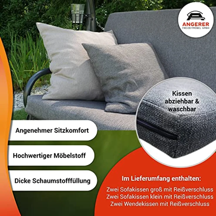Angerer Hollywoodschaukel Elegance Smart denim – Bild 4