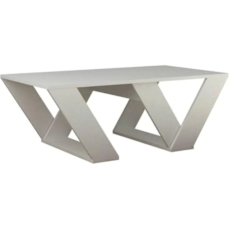 Dmora Couchtisch Jed 110x60x40 cm Weiß Rechteckig – Bild 5