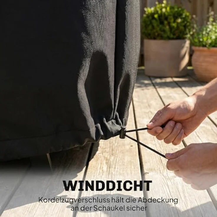 Outsunny Gartenmöbel-Schutzhülle Hollywoodschaukel Abdeckung (Abdeckplane, 1-St, für 2-Sitzer Gartenschaukel), Wasserdicht, UV-beständig, mit Reißverschluss – Bild 5