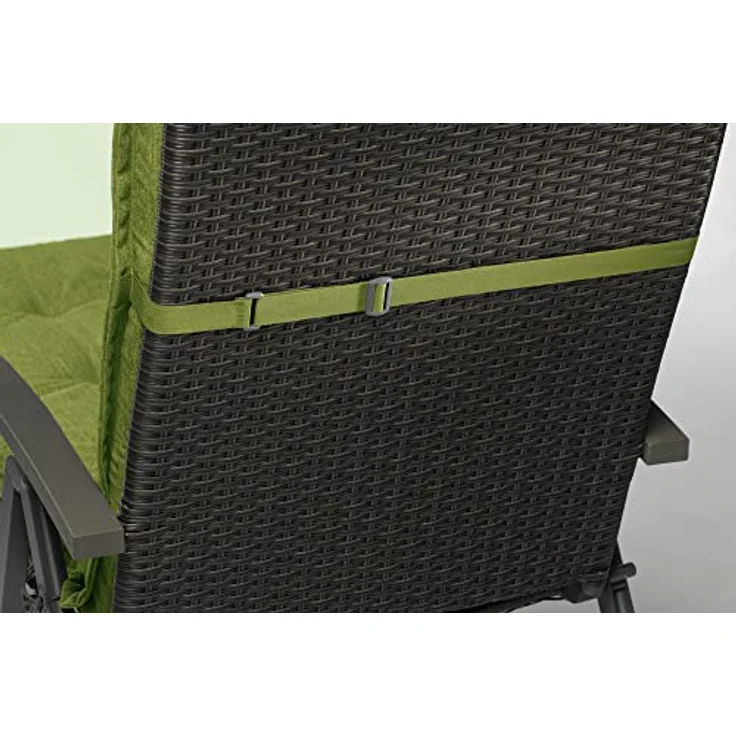 sunnypillow Liegenauflage für Gartenliege, Polyester grün, 190 x 60 x 9 cm – Bild 5