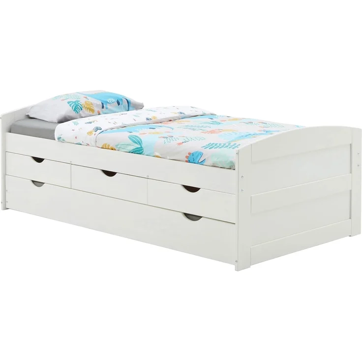 IDIMEX Funktionsbett JESSY, Bett mit Stauraum Jugendbett mit 3 Schubladen Ausziehbett Kiefer 90x19 – Bild 2