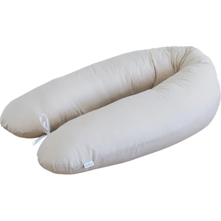 Loolay Stillkissen Baumwolle M/L o L/XL Schwangerschaftskissen Seitenschläferkissen Bezug, WEICH Füllung + 100% BIO-Baumwolle Kissenbezug, 170 oder 190 cm Stillkissen + Bezug abnehmbar mit Reißverschluss!, LOOLAY® - 100% Europäische Stoffe und Kleinser... – Bild 1