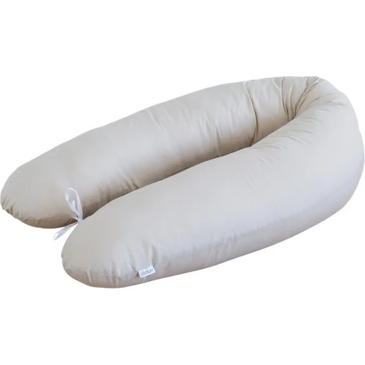 Loolay Stillkissen Baumwolle M/L o L/XL Schwangerschaftskissen Seitenschläferkissen Bezug, WEICH Füllung + 100% BIO-Baumwolle Kissenbezug, 170 oder 190 cm Stillkissen + Bezug abnehmbar mit Reißverschluss!, LOOLAY® - 100% Europäische Stoffe und Kleinser...