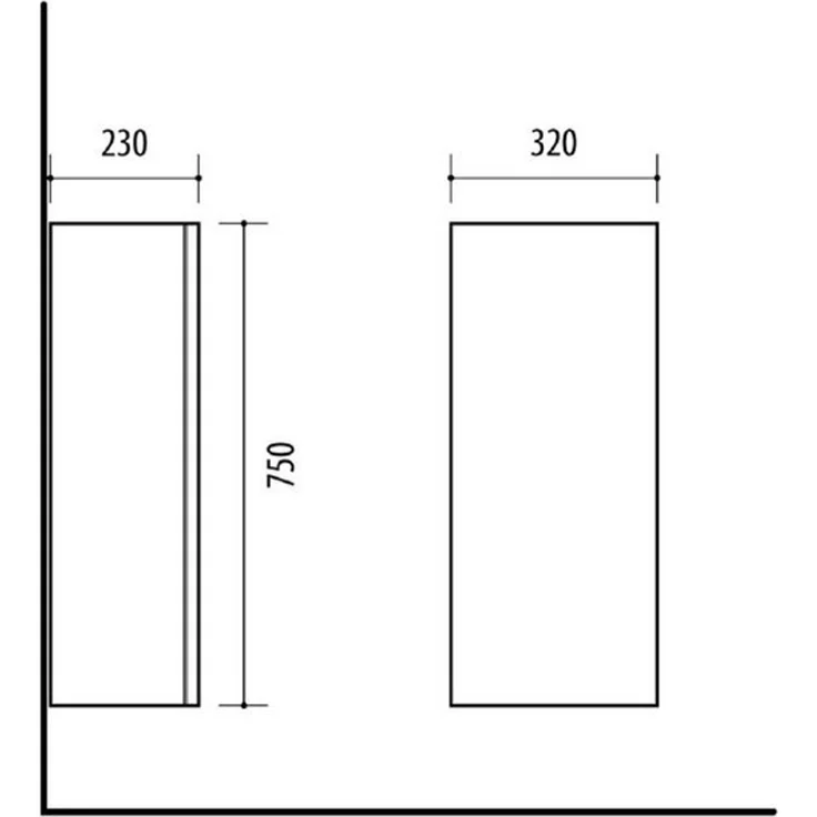 Planetmöbel Midischrank Midischrank 32cm (Gold Eiche) – Bild 4