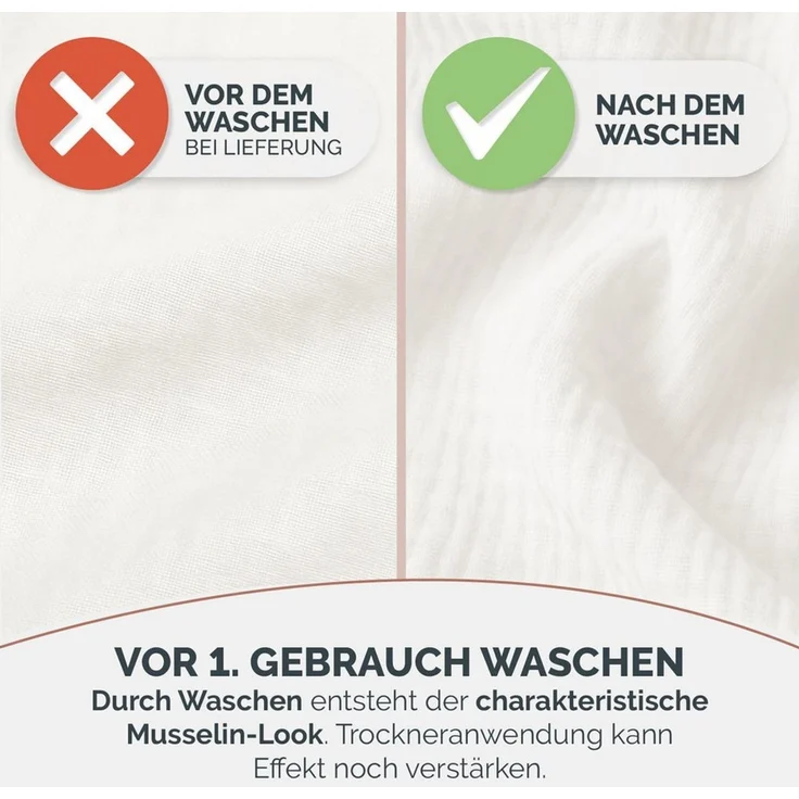 Blumtal Tagesdecke Tagesdecke Baumwolle - Musselin Decke Oeko-TEX zert. - Bettüberwurf, Couch Überwurf - leichte Kuscheldecke Baumwolle 100% – Bild 3