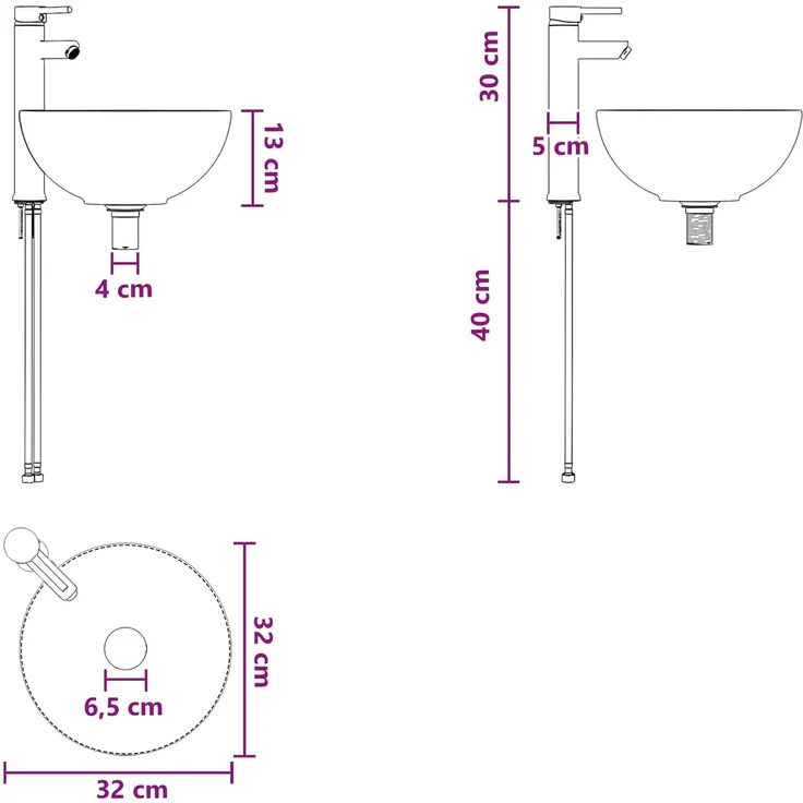 vidaXL Badezimmerschrank-Set 2 stk. Hochglanz Weiß 33 x 34,5 x 100 cm 3406137 – Bild 11