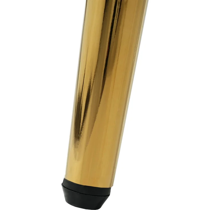Samtstuhl Beige mit Gold-Rückengestell, gepolsterte Rückenlehne, verstellbare Vorderbeinstützen – Bild 10