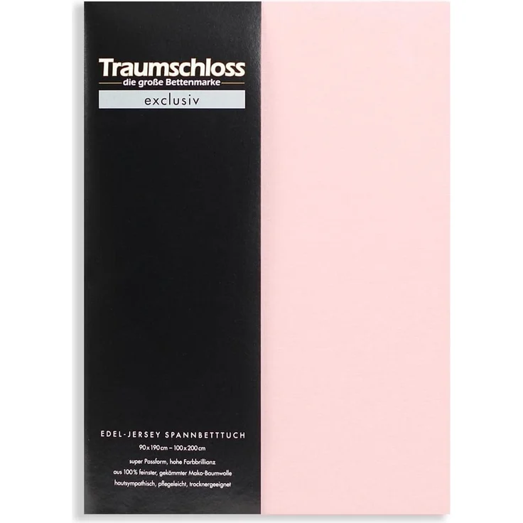 Traumschloss Exclusiv Edel-Jersey Spannbettlaken puder (rosé) 140-160x200