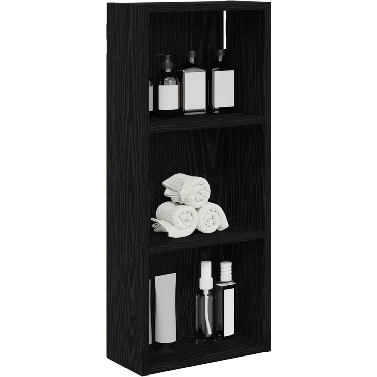 vidaXL Badezimmer-Wandschrank mit Regal Schwarze Eiche 30 x 14 x 70 cm 889328 – Bild 3