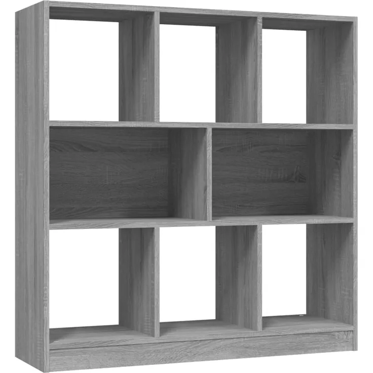 vidaXL Bücherregal Grau Sonoma 97,5x29,5x100 cm Holzwerkstoff 826379