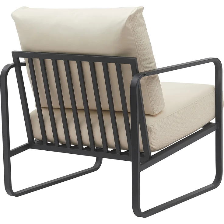 CLP Lounger Manea mit Metallgestell,creme Kunstleder – Bild 5