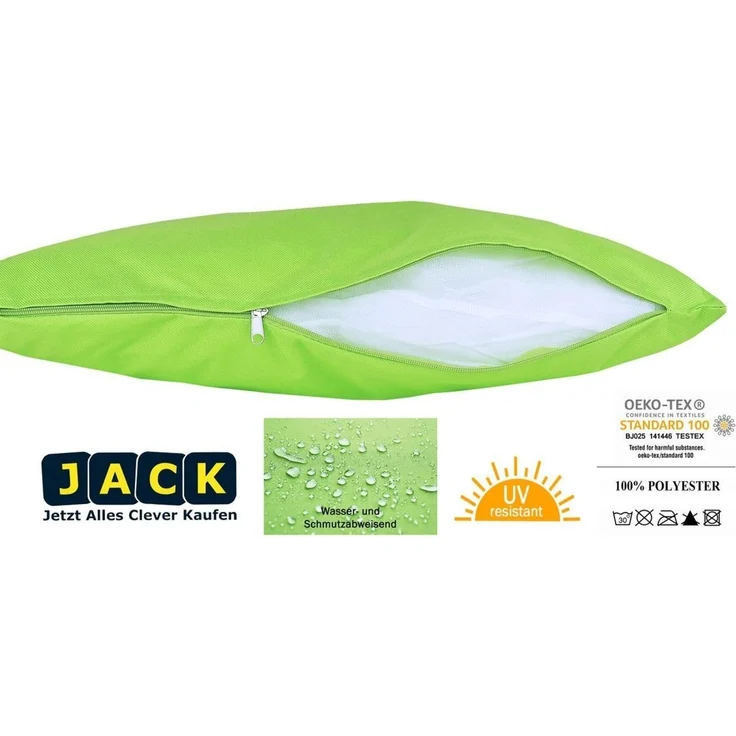 JACK Dekokissen JACK Outdoor Lounge Kissen 30x50cm Dekokissen inkl. Füllung Wasserfest, mit Lotus-Effekt, Robust, Strapazierfähig, für Innen & Außen – Bild 3