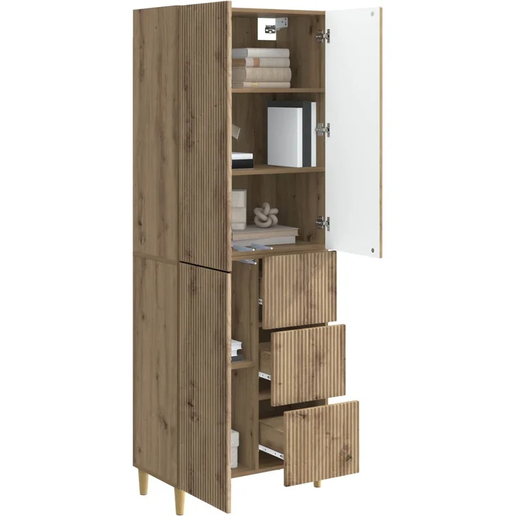 vidaXL Schrankset 2 stk. Artisan-Eiche Holzwerkstoff 3416582 – Bild 3
