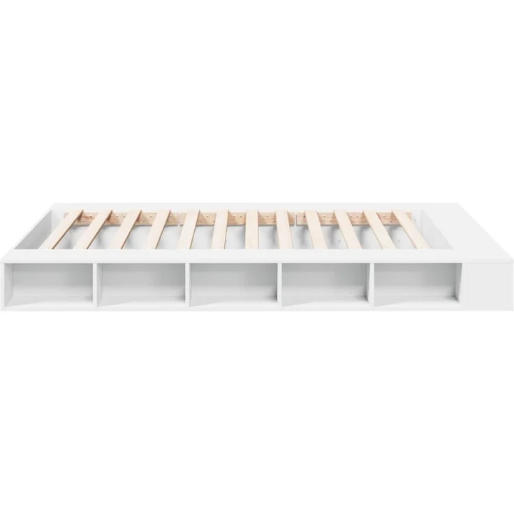 vidaXL Bettgestell Weiß 160x200 cm Holzwerkstoff 3280461 – Bild 5