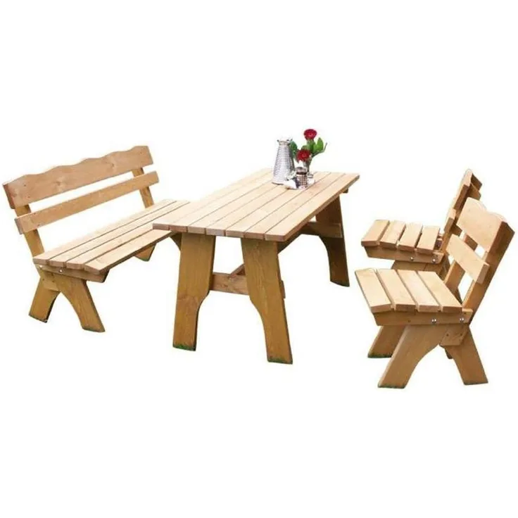Sitzgarnitur Gartengarnitur 4teilig 150cm Kiefer imprägniert