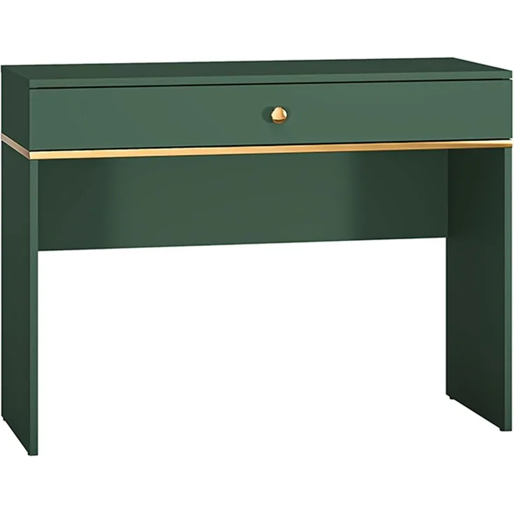 Schminktisch in grün mit goldfarbenen Akzenten FASANO-131, B/H/T ca. 100/79/40 cm