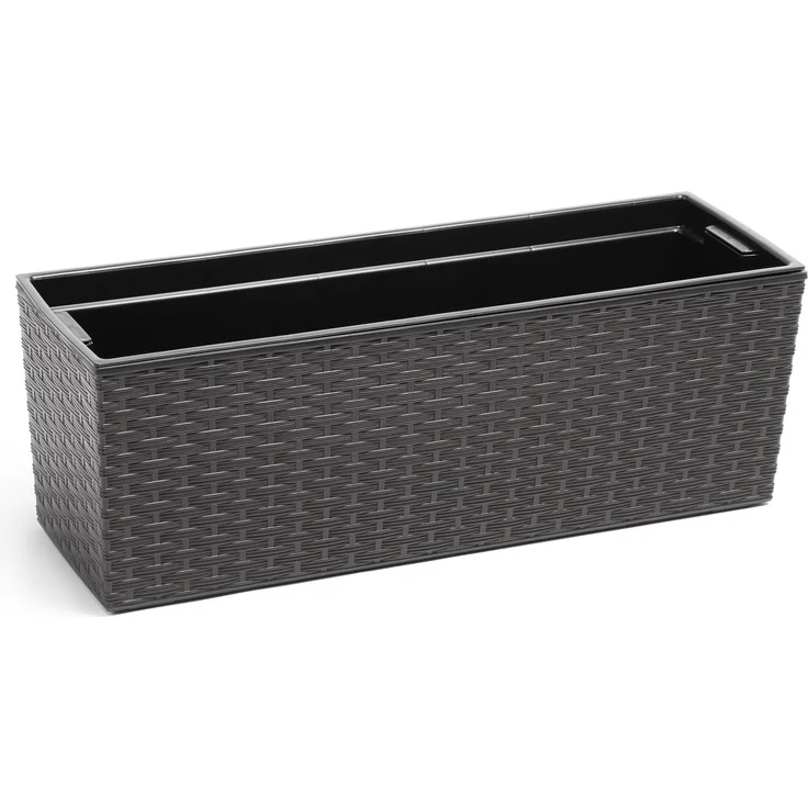 KADAX Blumentopf Balkonkasten Griffe 19x56cm Graphit – Bild 3