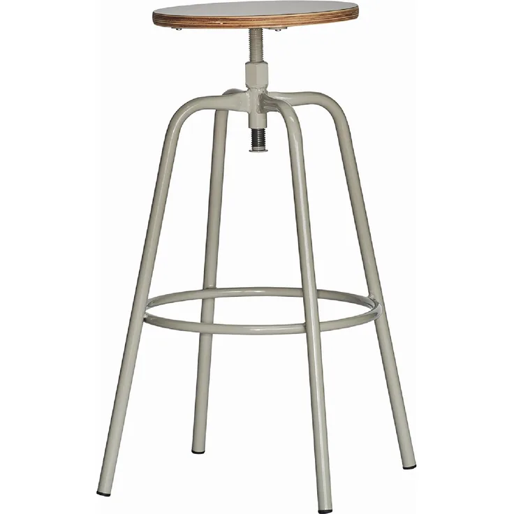 Barhocker Paris, höhenverstellbar, Taupe, 39 x 39 x 70 cm