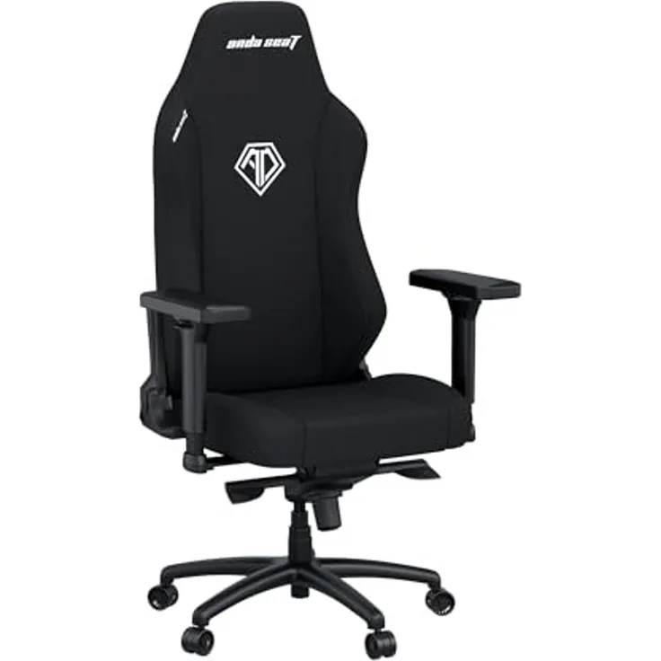 Anda Seat Phantom 3 Gaming Stuhl Ergonomisch - XL Gamerstuhle für Erwachsene mit 4D-Armlehnen, Leinenstoff, Nacken- und Lendenwirbelstütze, Schreibtischstuhl und Gamer Stuhl Schwarz