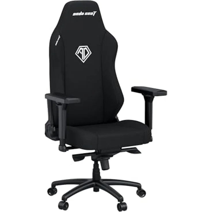 Anda Seat Phantom 3 Gaming Stuhl Ergonomisch - XL Gamerstuhle für Erwachsene mit 4D-Armlehnen, Leinenstoff, Nacken- und Lendenwirbelstütze, Schreibtischstuhl und Gamer Stuhl Schwarz – Bild 1