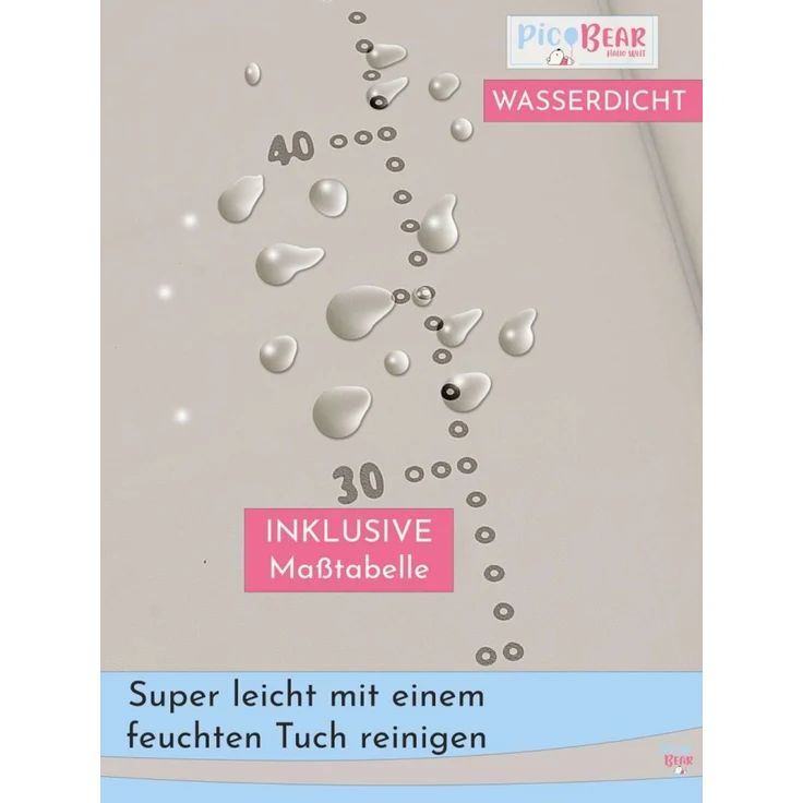pic Bear weiche Wickelauflage HONEY 85 x 72 cm, Greige : Greige – Bild 1