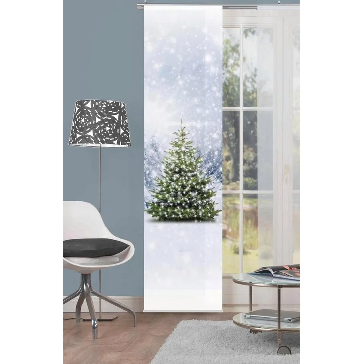 HOME WOHNIDEEN Schiebegardine WEIHNACHTSBAUM, Klettband (1 St), blickdicht, HxB: 245x60, inkl. Befestigungszubehör – Bild 1
