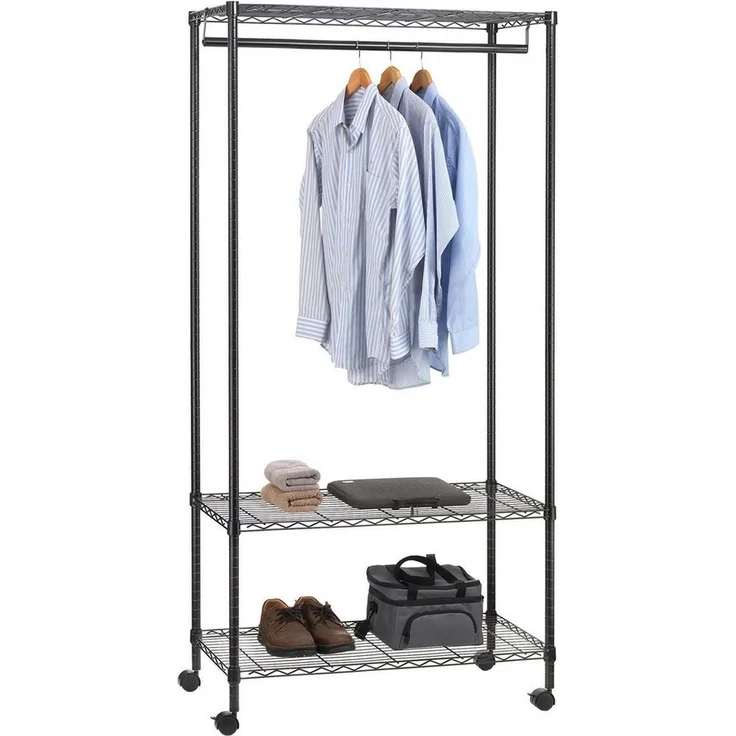 IDIMEX Garderobenständer BRINDISI, Garderobenwagen BRINDISI - Kleiderständer, mobiler Schrank, schwarz – Bild 5
