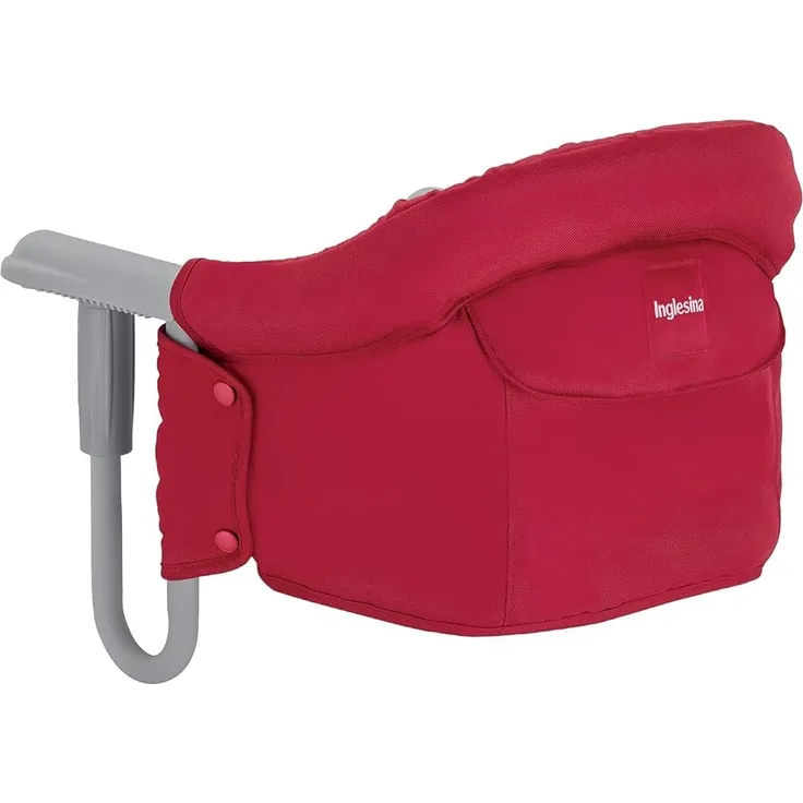 Inglesina AY90G5RED Tischsitz passend für fastalle Tische Ihr Kind kann mit Ihnen ganz normal am Tisch sitzen, Rot (Red)