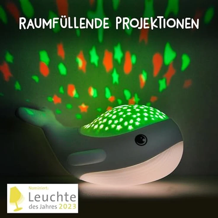 MegaLight Nachtlicht Baby Sternenhimmel | 2in1 Sternenhimmel Projektor Baby + Nachtlicht | warmweißes Nachtlicht & RGB Sternenprojektor in 3 Farben | Sternenprojektor Nachtlicht Kinder | WILLY WHALE – Bild 3
