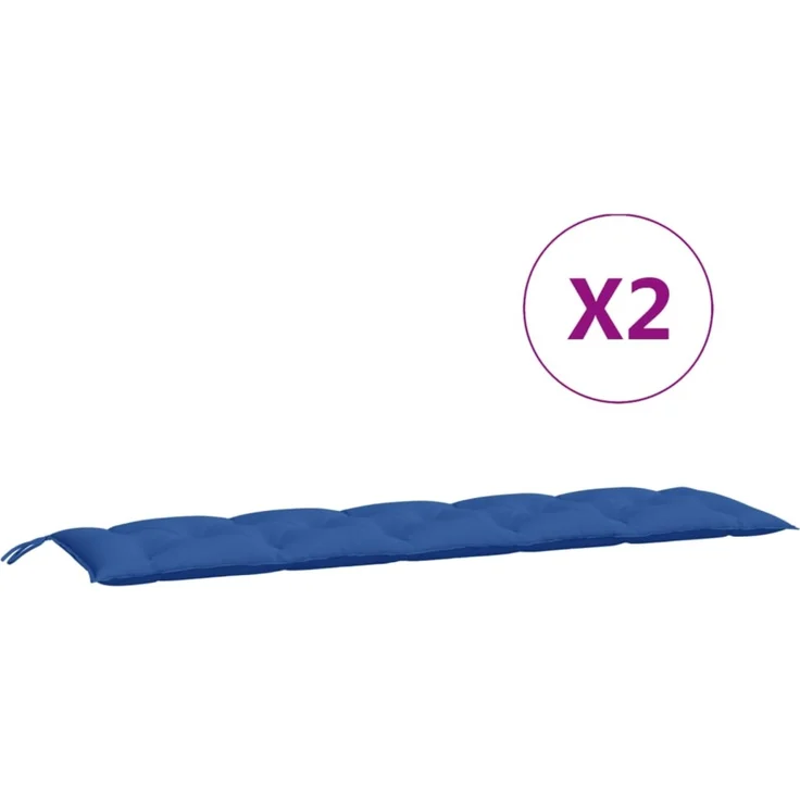 vidaXL Gartenbank-Auflagen 2 Stk. Blau 180x50x7 cm Oxford-Gewebe 361726 – Bild 4