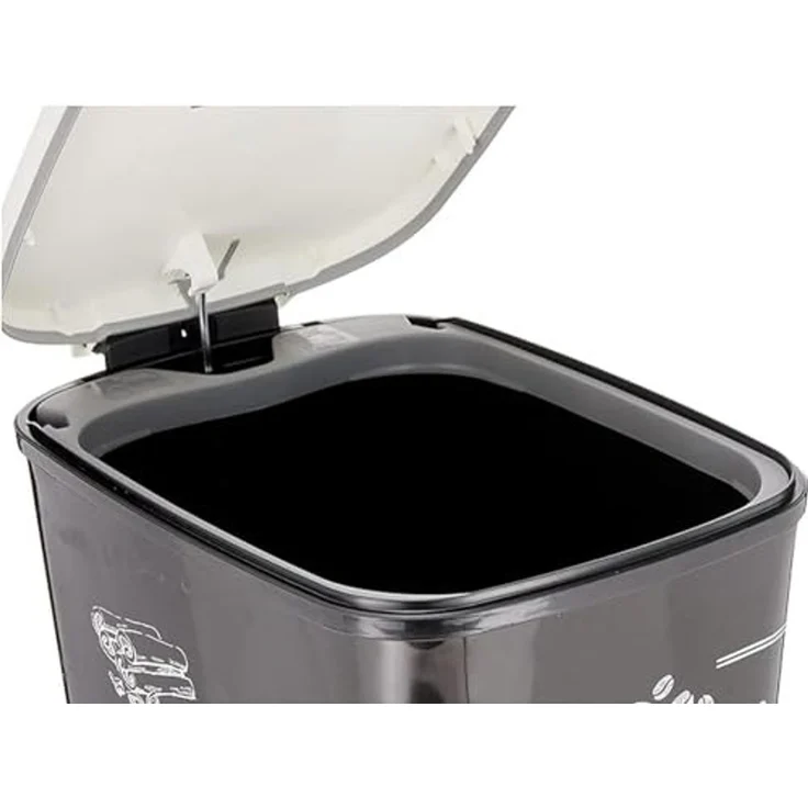 Kiss Kis Abfallbehälter Chic Coffee menu 45 Liter, Plastik, Mehrfarbig, 29x44. 5x60. 5 cm – Bild 3