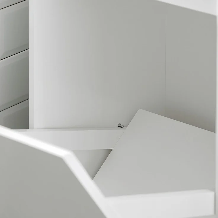 SoBuy BZR110-W Wäscheschrank, MDF, Lackiert, Weiß, 40 x 90 x 35 cm – Bild 10