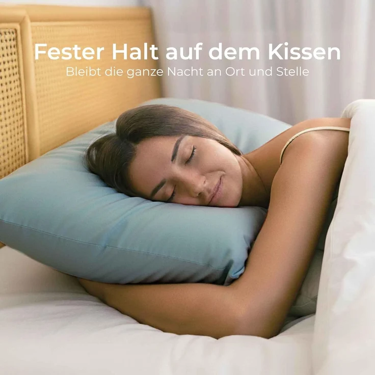 Dreamzie Kissenbezug 40x60 Baumwolle Renforcé (2er-Set) - Hellblau - Dicht gewebt mit 57 Fäden/cm² - Kissenbezug 40x60 - Oeko Tex Zertifiziert – Bild 6