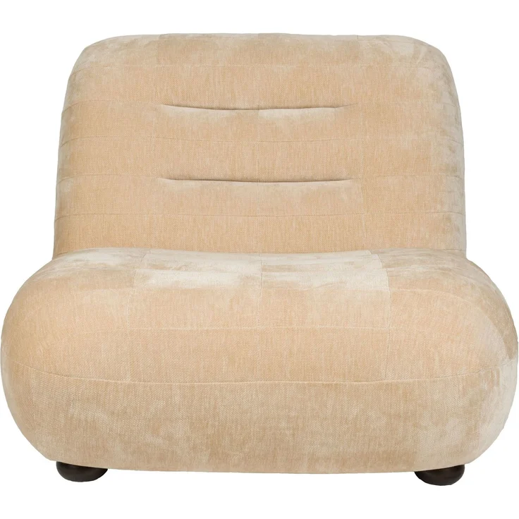 DutchBone Loungesessel Wyatt mit Veloursbezug Beige für Wohnzimmer 87x101x70,5 cm – Bild 5