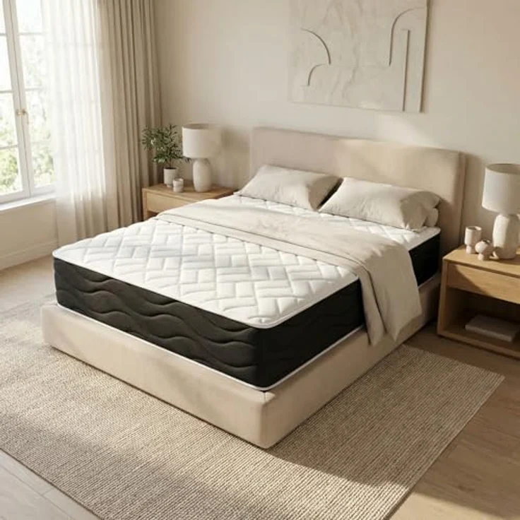 Somnia Descanso - Viskoelastische Matratze Bombay wendbar, ergonomisch, optimaler Komfort und Härte, Dicke 30 cm, milbendicht, antibakteriell und hypoallergen, 150 x 180 cm – Bild 2