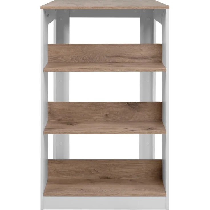 Calicosy 'TAMPA' Esstisch mit 3 Ablagefächern Eiche und Weiß L92cm - Helles Holz – Bild 5