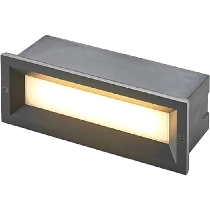 Lucande LED Wandleuchte Lachlain, moderne Alu Wandeinbauleuchte für Außen mit IP65 Schutz, 1 flammig für Terrasse, Balkon & Garten