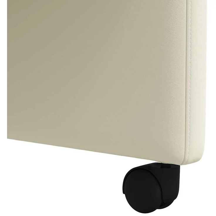 vidaXL Esszimmerstühle mit Rollen 2 pcs Creme 58 x 65 x 98 cm 42017884 – Bild 8