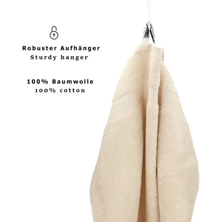 Betz Handtuch Set 12er Handtuch-Set PREMIUM, 100% Baumwolle (Set, 12-St), 2 Duschtücher 4 Handtücher 2 Gästetücher 2 Seiftücher 2 WH – Bild 2