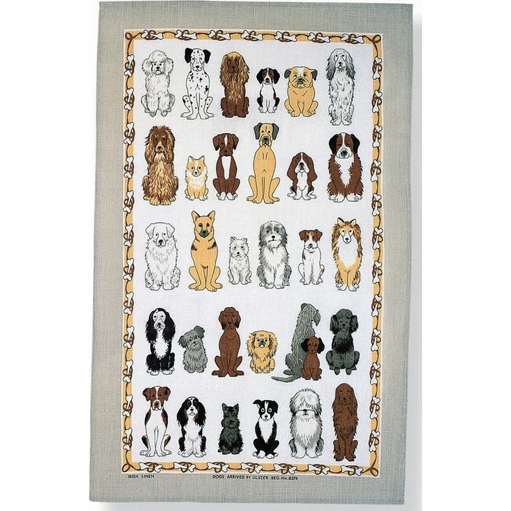 Ulster Weavers Geschirrtuch Dogs Arrived, (Set, 1-tlg, 1-teilig), 100% Baumwolle 48x74cm Küchentuch