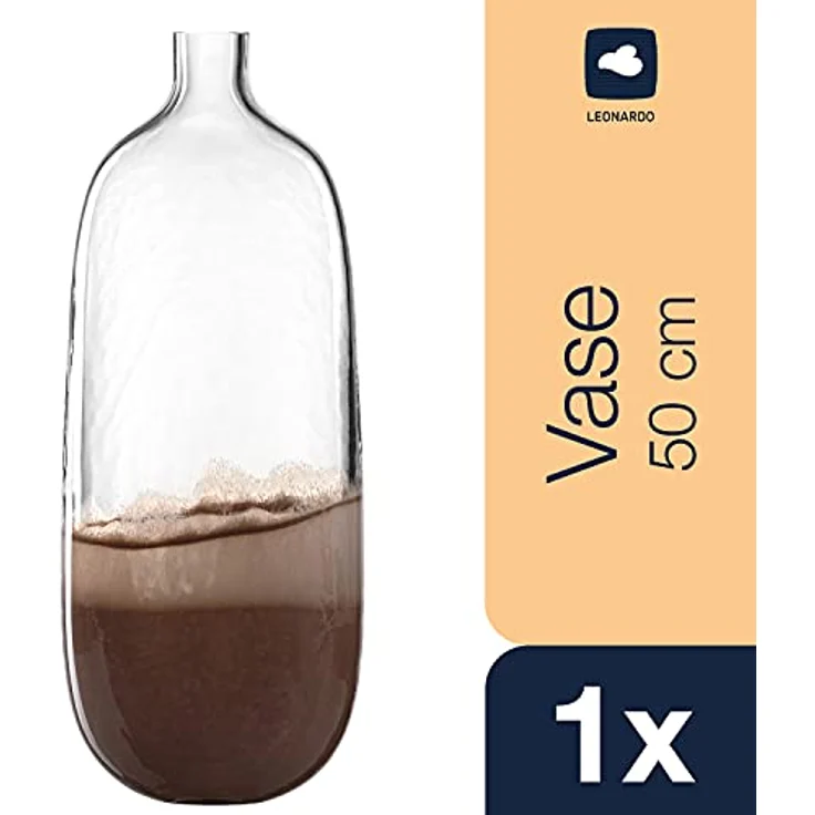 LEONARDO HOME Vase CASOLARE 50 cm, handgefertigtes Unikat in braun, Maße 50 x 20 x 10 cm, 4,8 kg – Bild 2