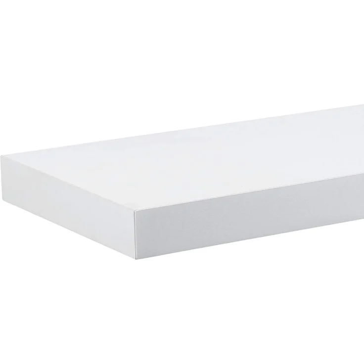 eSituro Wandregal, schwebendes Regal für Wandmontage, Schweberegal Hängeregal Wandbrett im Wohnzimmer Schlafzimmer Küche Badezimmer, arktisweiß, MDF, 25 x 3,8 x 22,9 cm – Bild 8